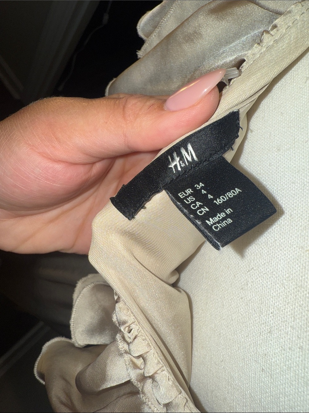 H&M Beige Ruffled Maxi Dress - Picture 3 of 6
